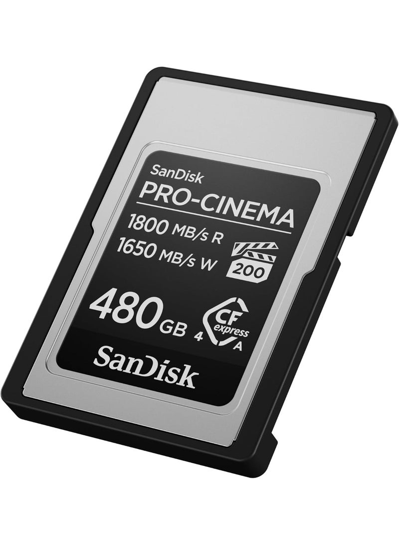 sandisk PRO-CINEMA CFexpress Type A Card 480GB (read speeds up to 1800MB/s, write speeds up to 1650MB/s, 4K, 6K, 8K, VPG200, Rescue PRO) - Image 2